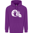 Rabbit Hand Shadow Funny Silhouette Childrens Kids Hoodie Purple