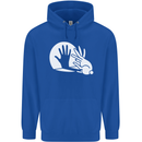 Rabbit Hand Shadow Funny Silhouette Childrens Kids Hoodie Royal Blue