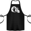 Rabbit Hand Shadow Funny Silhouette Cotton Apron 100% Organic Black