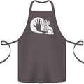 Rabbit Hand Shadow Funny Silhouette Cotton Apron 100% Organic Dark Grey