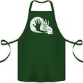 Rabbit Hand Shadow Funny Silhouette Cotton Apron 100% Organic Forest Green