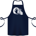 Rabbit Hand Shadow Funny Silhouette Cotton Apron 100% Organic Navy Blue