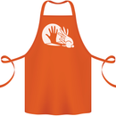 Rabbit Hand Shadow Funny Silhouette Cotton Apron 100% Organic Orange