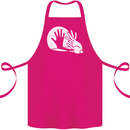 Rabbit Hand Shadow Funny Silhouette Cotton Apron 100% Organic Pink