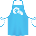 Rabbit Hand Shadow Funny Silhouette Cotton Apron 100% Organic Turquoise