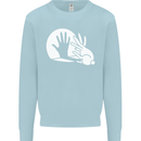 Rabbit Hand Shadow Funny Silhouette Kids Sweatshirt Jumper Light Blue