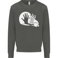 Rabbit Hand Shadow Funny Silhouette Kids Sweatshirt Jumper Storm Grey
