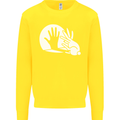 Rabbit Hand Shadow Funny Silhouette Kids Sweatshirt Jumper Yellow
