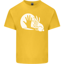 Rabbit Hand Shadow Funny Silhouette Kids T-Shirt Childrens Yellow