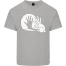 Rabbit Hand Shadow Funny Silhouette Mens Cotton T-Shirt Tee Top Sports Grey