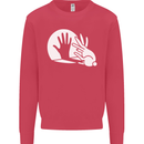 Rabbit Hand Shadow Funny Silhouette Mens Sweatshirt Jumper Heliconia