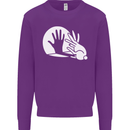 Rabbit Hand Shadow Funny Silhouette Mens Sweatshirt Jumper Purple