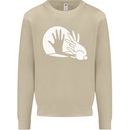 Rabbit Hand Shadow Funny Silhouette Mens Sweatshirt Jumper Sand