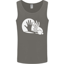Rabbit Hand Shadow Funny Silhouette Mens Vest Tank Top Charcoal