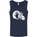 Rabbit Hand Shadow Funny Silhouette Mens Vest Tank Top Navy Blue