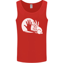 Rabbit Hand Shadow Funny Silhouette Mens Vest Tank Top Red
