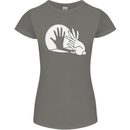 Rabbit Hand Shadow Funny Silhouette Womens Petite Cut T-Shirt Charcoal