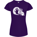 Rabbit Hand Shadow Funny Silhouette Womens Petite Cut T-Shirt Purple