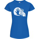 Rabbit Hand Shadow Funny Silhouette Womens Petite Cut T-Shirt Royal Blue