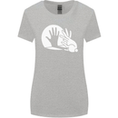 Rabbit Hand Shadow Funny Silhouette Womens Wider Cut T-Shirt Sports Grey