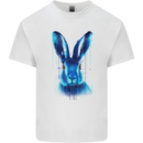Rabbit Watercolour Mens Cotton T-Shirt Tee Top White
