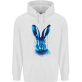 Rabbit Watercolour Mens Hoodie White