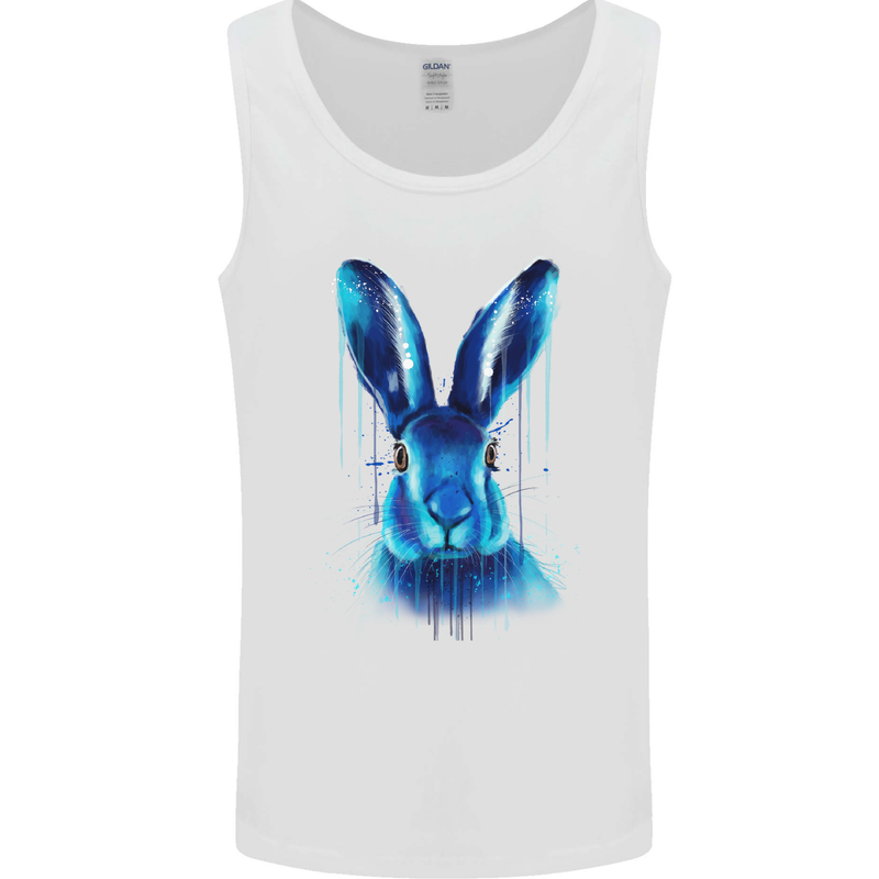 Rabbit Watercolour Mens Vest Tank Top White