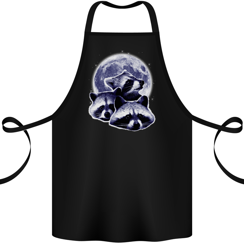 Raccoon Moon Cotton Apron 100% Organic Black