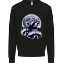 Raccoon Moon Kids Sweatshirt Jumper Black