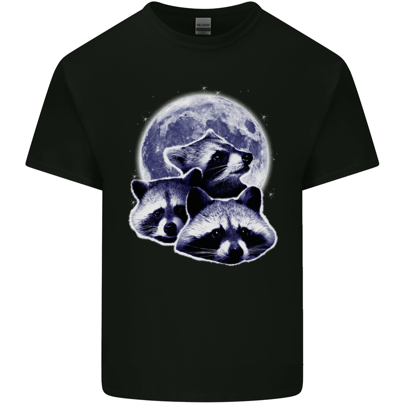 Raccoon Moon Kids T-Shirt Childrens Black