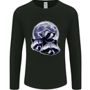 Raccoon Moon Mens Long Sleeve T-Shirt Black