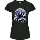 Raccoon Moon Womens Petite Cut T-Shirt Black