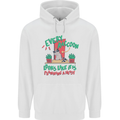 Raccoon Planning a Heist Funny Animal Childrens Kids Hoodie White