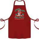 Raccoon Planning a Heist Funny Animal Cotton Apron 100% Organic Maroon