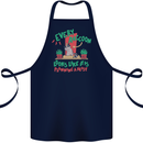 Raccoon Planning a Heist Funny Animal Cotton Apron 100% Organic Navy Blue