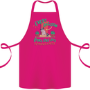 Raccoon Planning a Heist Funny Animal Cotton Apron 100% Organic Pink