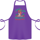 Raccoon Planning a Heist Funny Animal Cotton Apron 100% Organic Purple