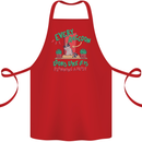 Raccoon Planning a Heist Funny Animal Cotton Apron 100% Organic Red