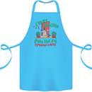 Raccoon Planning a Heist Funny Animal Cotton Apron 100% Organic Turquoise
