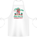 Raccoon Planning a Heist Funny Animal Cotton Apron 100% Organic White