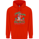 Raccoon Planning a Heist Funny Animal Mens 80% Cotton Hoodie Bright Red