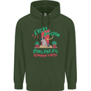 Raccoon Planning a Heist Funny Animal Mens 80% Cotton Hoodie Forest Green