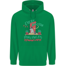 Raccoon Planning a Heist Funny Animal Mens 80% Cotton Hoodie Irish Green