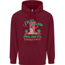 Raccoon Planning a Heist Funny Animal Mens 80% Cotton Hoodie Maroon