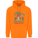 Raccoon Planning a Heist Funny Animal Mens 80% Cotton Hoodie Orange