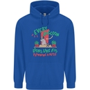 Raccoon Planning a Heist Funny Animal Mens 80% Cotton Hoodie Royal Blue