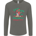 Raccoon Planning a Heist Funny Animal Mens Long Sleeve T-Shirt Charcoal