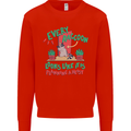 Raccoon Planning a Heist Funny Animal Mens Sweatshirt Jumper Bright Red
