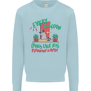 Raccoon Planning a Heist Funny Animal Mens Sweatshirt Jumper Light Blue