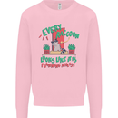 Raccoon Planning a Heist Funny Animal Mens Sweatshirt Jumper Light Pink